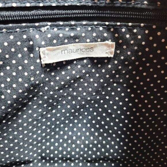 Maurices Grey Fringe Tassle Keychain Faux Leather Shoulder Bag Satchel - Picture 10 of 10